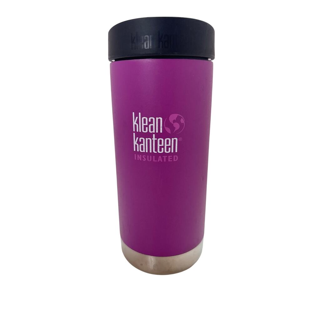 Klean Kanteen Vacuum Insulated Bottle TKWide Stainless Water Bottle PURPLE 12 oz